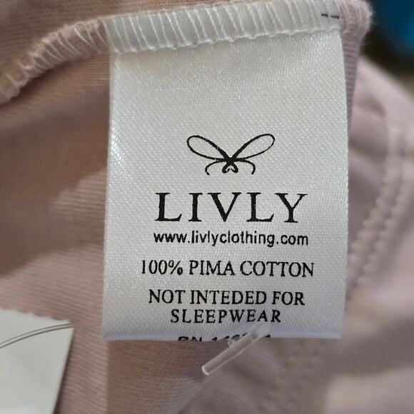 LIVLY Blush Pink With Gold Polka Dots Pants 0 - 3 Months NWT - Picture 3 of 6